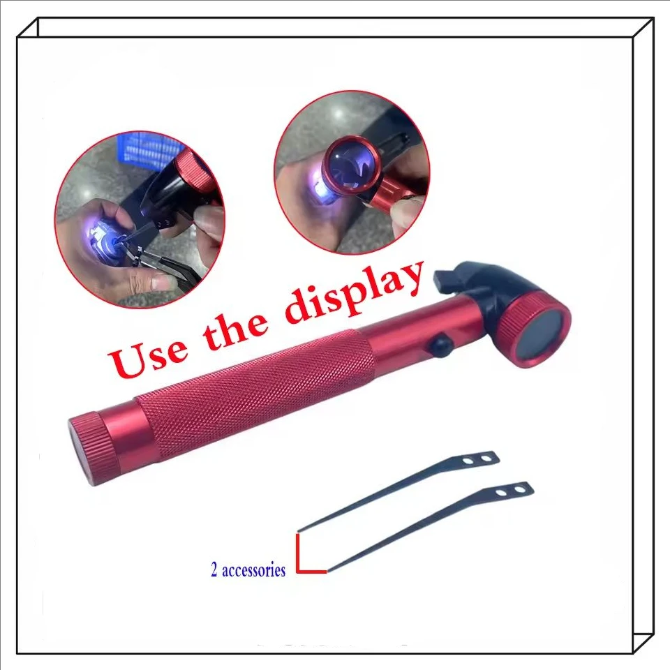 New Arrival Locksmith Tool Hawkeye Dial Needle Red With 2PCS Straight Needle With Lamp Magnifying Glass locksmith tool