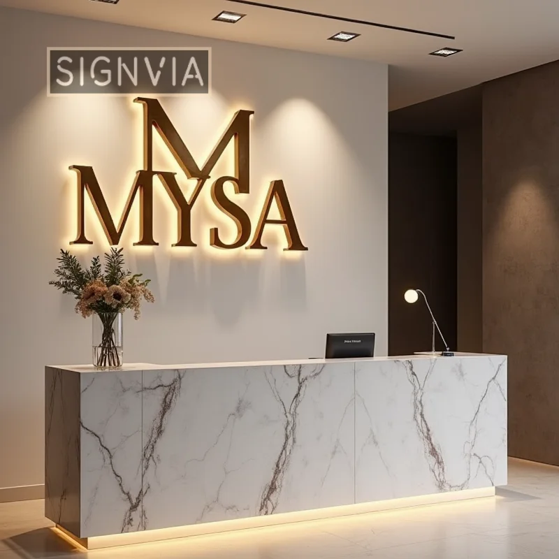 Custom 3D LED Backlit Sign Metal Letters for Storefront Business Outdoor Illuminated Waterproof Signage Light Up Advertising