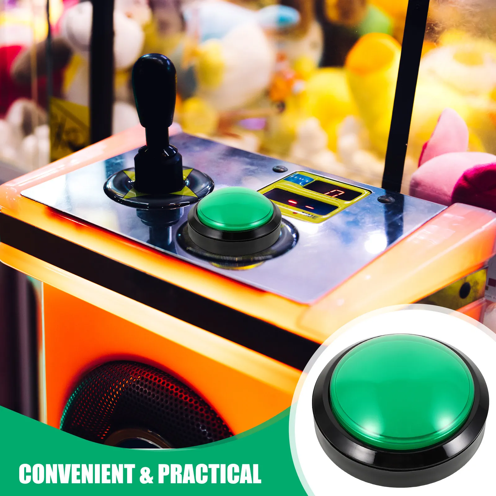 

Большая выпуклая кнопка-баззер для квестов с подсветкой, самовосстанавливающаяся, купольная, светодиодная, микропереключатель для игровых автоматов и соревнований