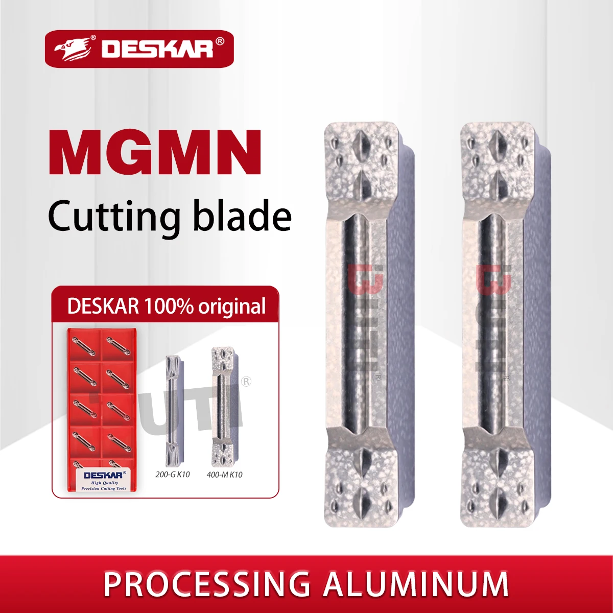 

DESKAR 100% оригинальный токарный станок MGMN150 200 250-G 300 400-M 500-M K10 для обработки канавок с плоским горлом, токарные твердосплавные вставки, инструменты для алюминия
