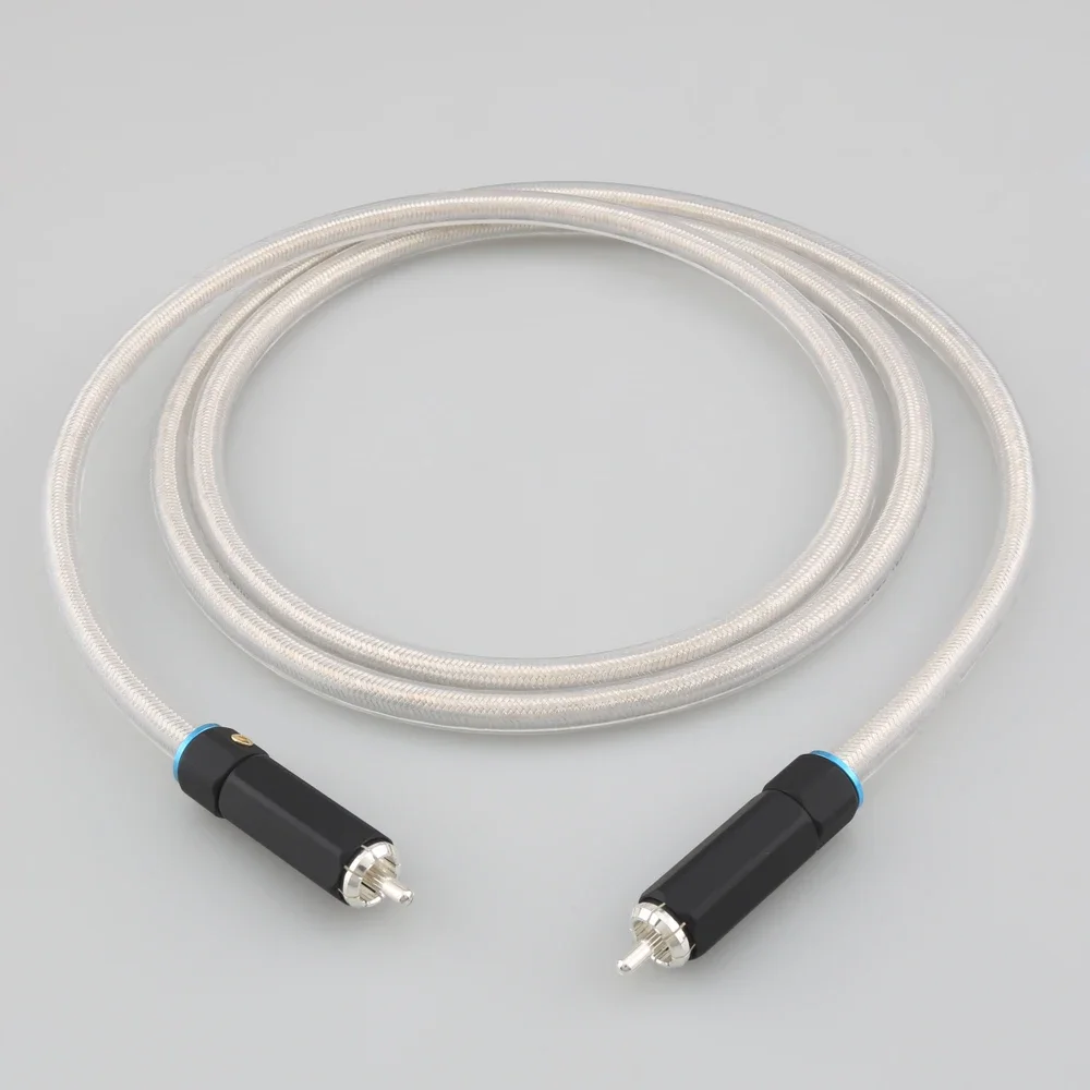 HiFi XLO HT4 75Ohms Silver Plated Digital Coaxial Cable RCA to RCA male video Audio For TV SPDIF HiFi Audio DAC CD