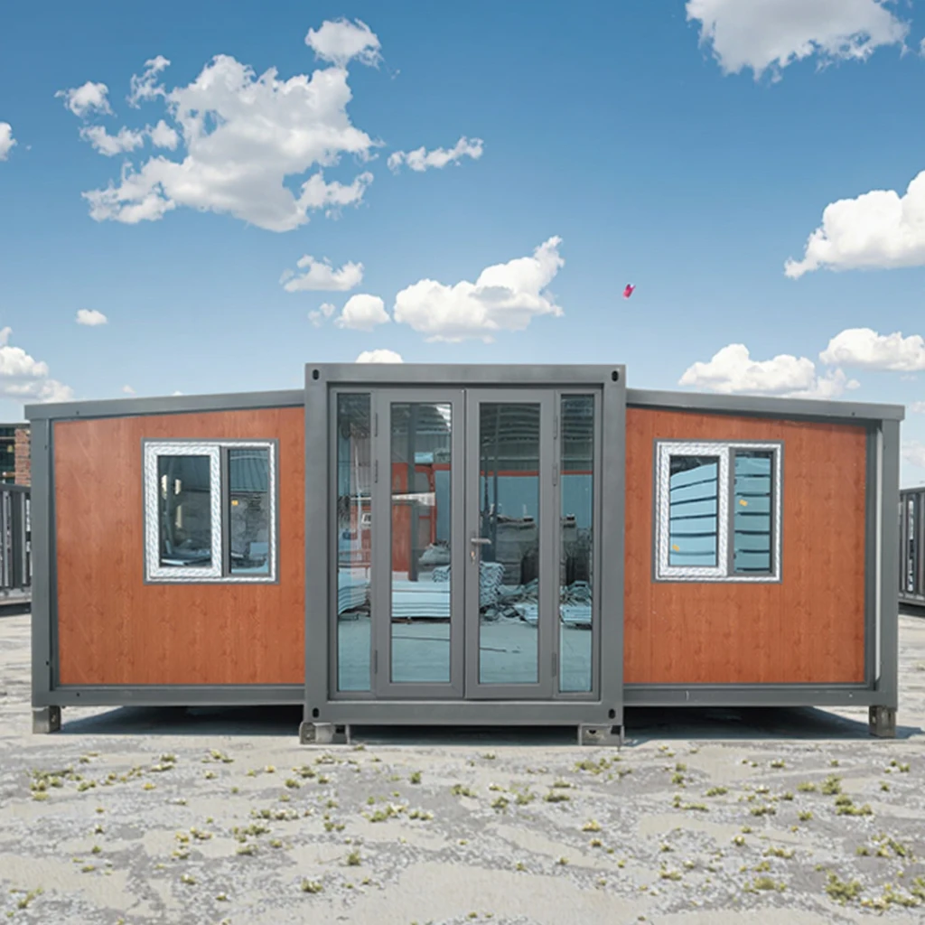 حاوية فيلا متنقلة قابلة للتوسيع 40 قدم قابلة للتمديد 2 قصة حاوية منزلية 3 غرف نوم حاوية أرضية سحب منزل فاخر