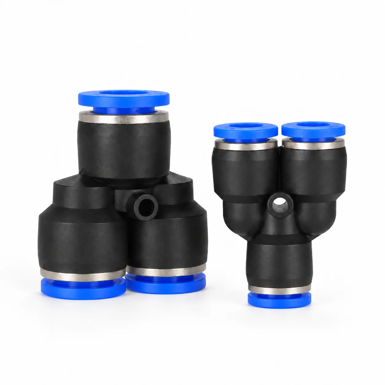 PY Y Shape Pneumatic Quick Connector 4mm 6mm 8mm 10mm 12mm Push In Air Water Hose Tube Plastic Three Way Pipe Fitting Coupler