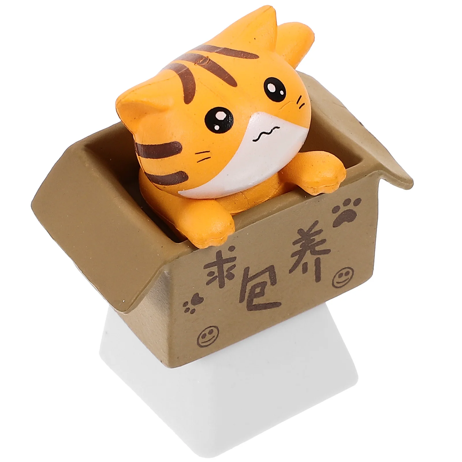 

Adorable Cat in Box R4 Profile Keycap DIY Custom Mechanical Keyboard Caps Decorative Replacement Keys for Gaming Typing Use