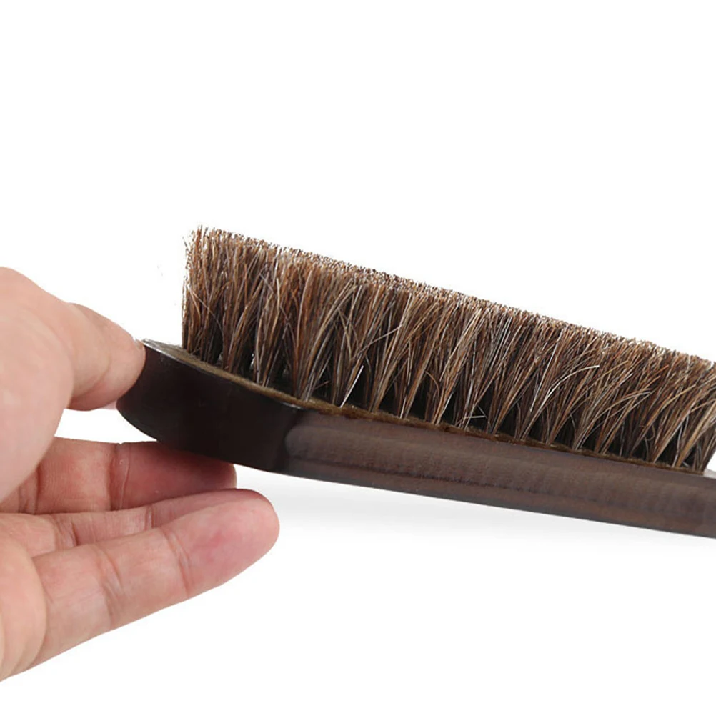 

Horsehair For Polishing Boots Durable Wooden Handle Shoe Cleaning Kit Non-Scuffing Horse Hair Cleaning Shoe