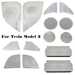 New Door Loud Speaker Decorative Cover Trim Sticker For Tesla Model 3 2019 2020 2021 Car Styling Interior Accessories