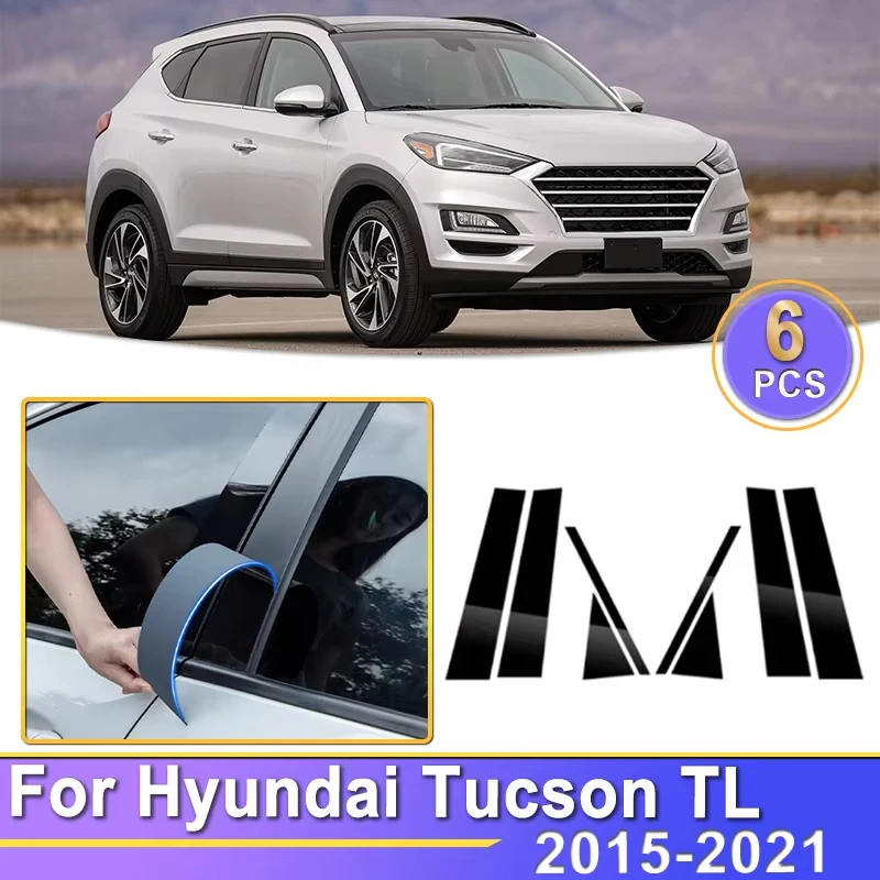 

Наклейка на среднюю стойку для Hyundai Tucson TL 2015 2016 2017 2018 2019 2020 2021 Окно Дверь Колонка B C BC Крышка стойки стойки