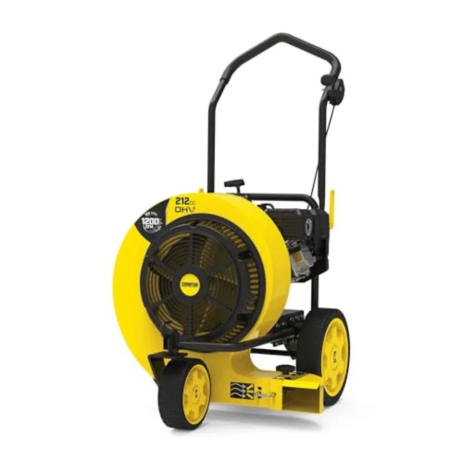 

Walk-Behind Leaf Blower for outdoor cleanup polyethylene body black color 212cc engine with 1200 CFM airflow