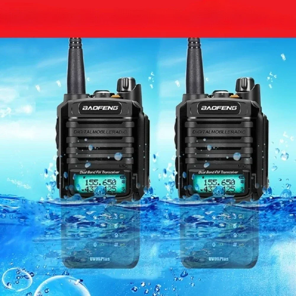 

Baofeng-Waterproof Walkie Talkie, UV 9R Plus, Ham Radio, Cb Radio, Comunicador with FM Radio, 10W, 2Pcs