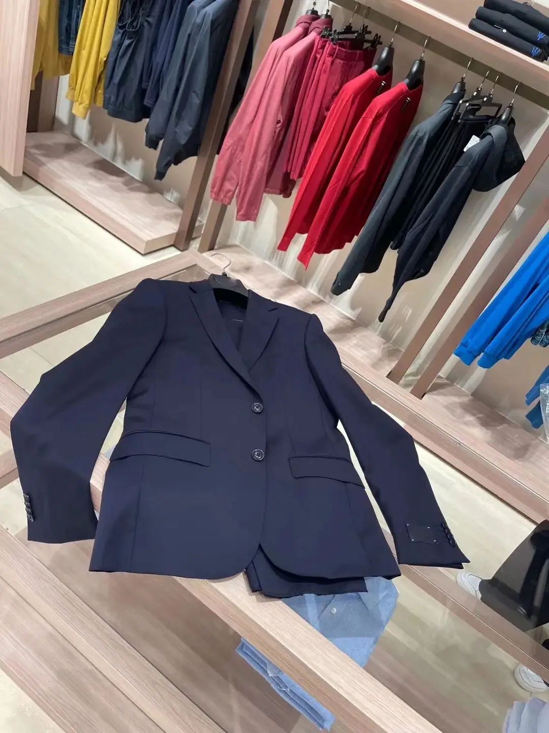 Dinguo! 50S Initial eared Wool! Autumn Winter Men's Busin Casual f Linen Suit Pants Set Stand Fit Double Slit