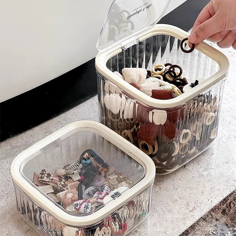 

Коробка для хранения Детские аксессуары для волос Настольная шкатулка для драгоценностей Резинка для девочек Веревка для волос Шпилька Симпатичная коробка для отделки зерна # 4134