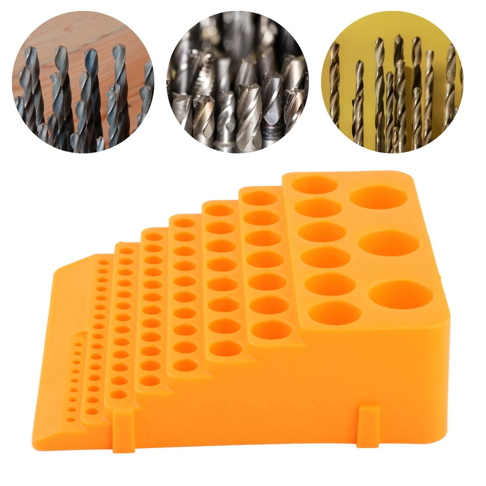 

Milling Cutter Storage Box 84 Holes PP Material Professional Lightweight Accessories Tool Parts Holder 8.6x7.8x2.7inch Versatile