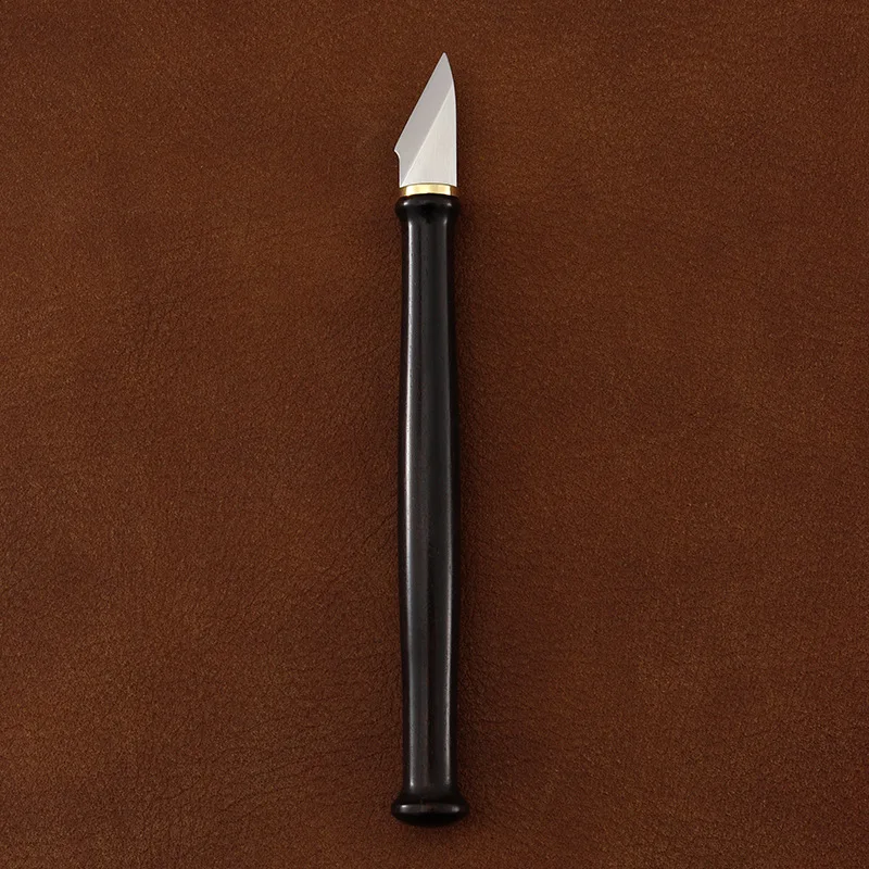 

Нож для резки кожи из порошковой стали M390, специализированный для полой резьбы, прецизионный инструмент для изготовления изделий из кожи ручной работы