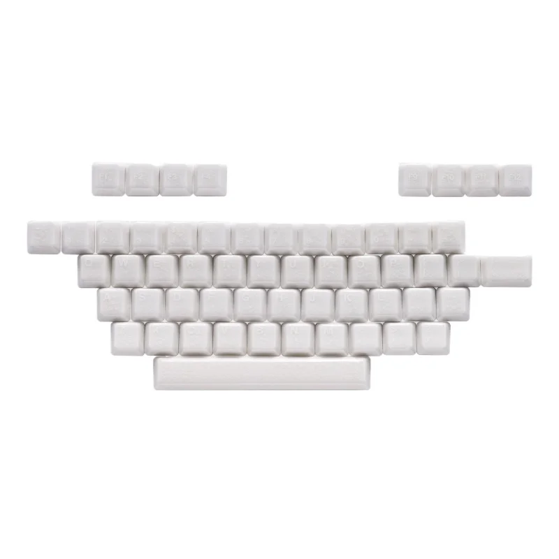 White Ice Crack Ceramic Keycap Set A Character Area Key Caps Custom Keycaps for Mechanical Keyboard Magnetic switch Collect Gift