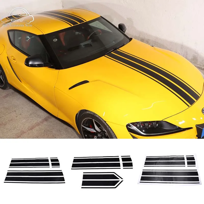 

For Toyota GR Supra MK5 A90 2019-2022 PVC Hood Roof Sticker Car Decalds Graphics Vinyl Custom Decor Cover Car Accessories