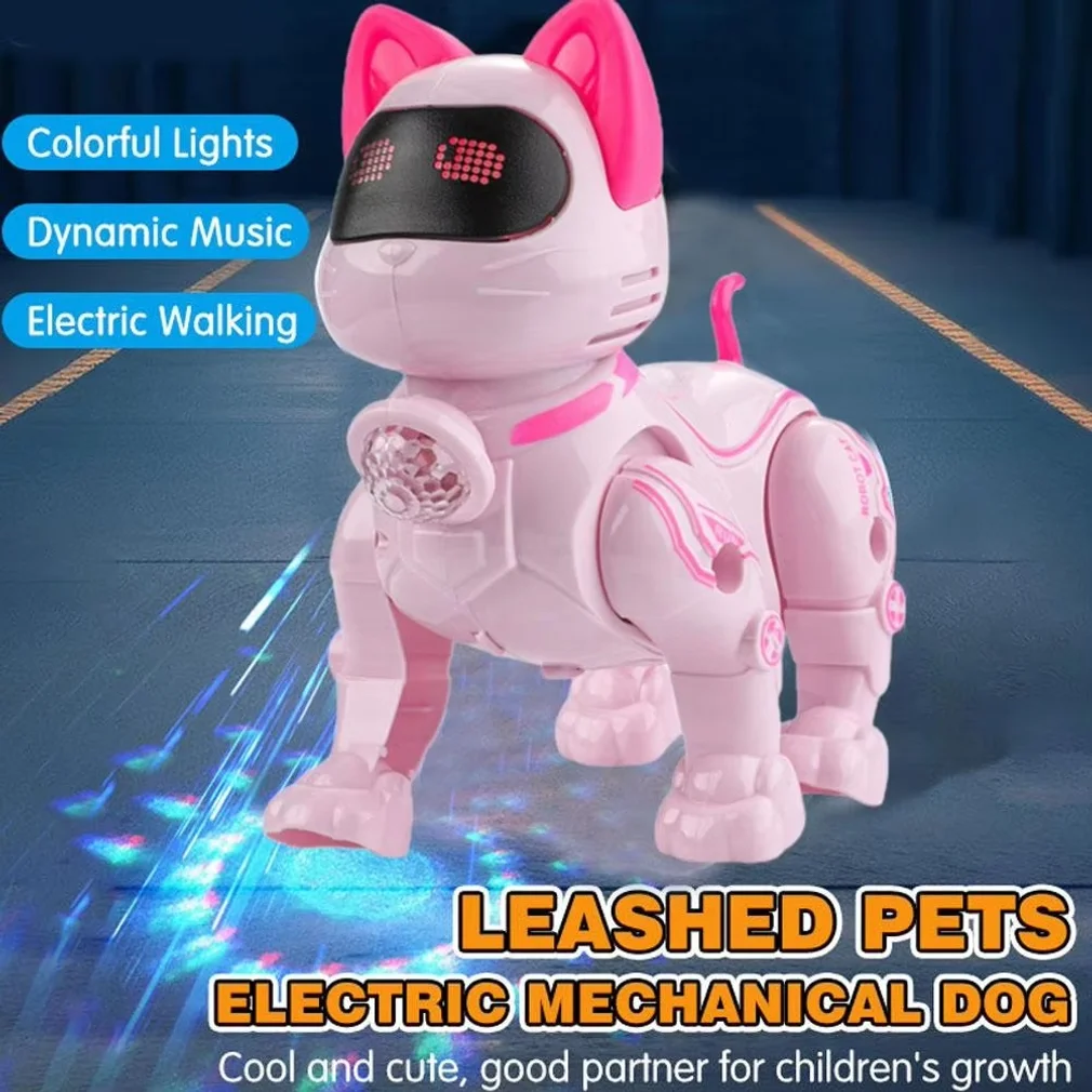 Smart Robot Cat Toy Programmable Intelligent Voice Control Stunt Cat Educational Interactive Pet Toy for Kids Girls