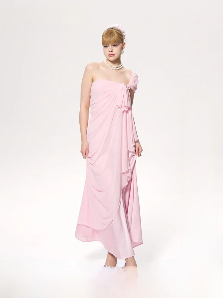 

Легкое драпированное платье NanaJacqueline с бантом, сексуальное и элегантное, для женщин, для свадьбы, вечеринки, свидания, путешествий