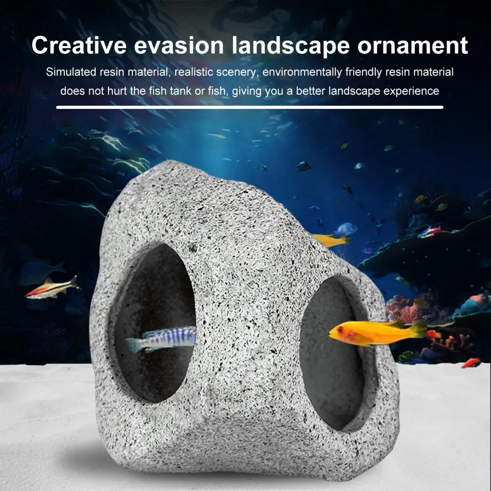 Easy Maintenance Aquarium Decor Unique Ceramics Fish Tank Ornaments Shrimp Shelter Breeding Cave Stone Aquarium for Landscaping