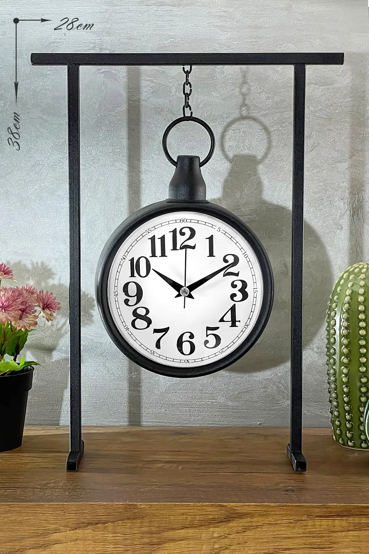 2022 Decorative Metal Desk Clock Wooden For Living Room Office Quality English Made Silent And European Model