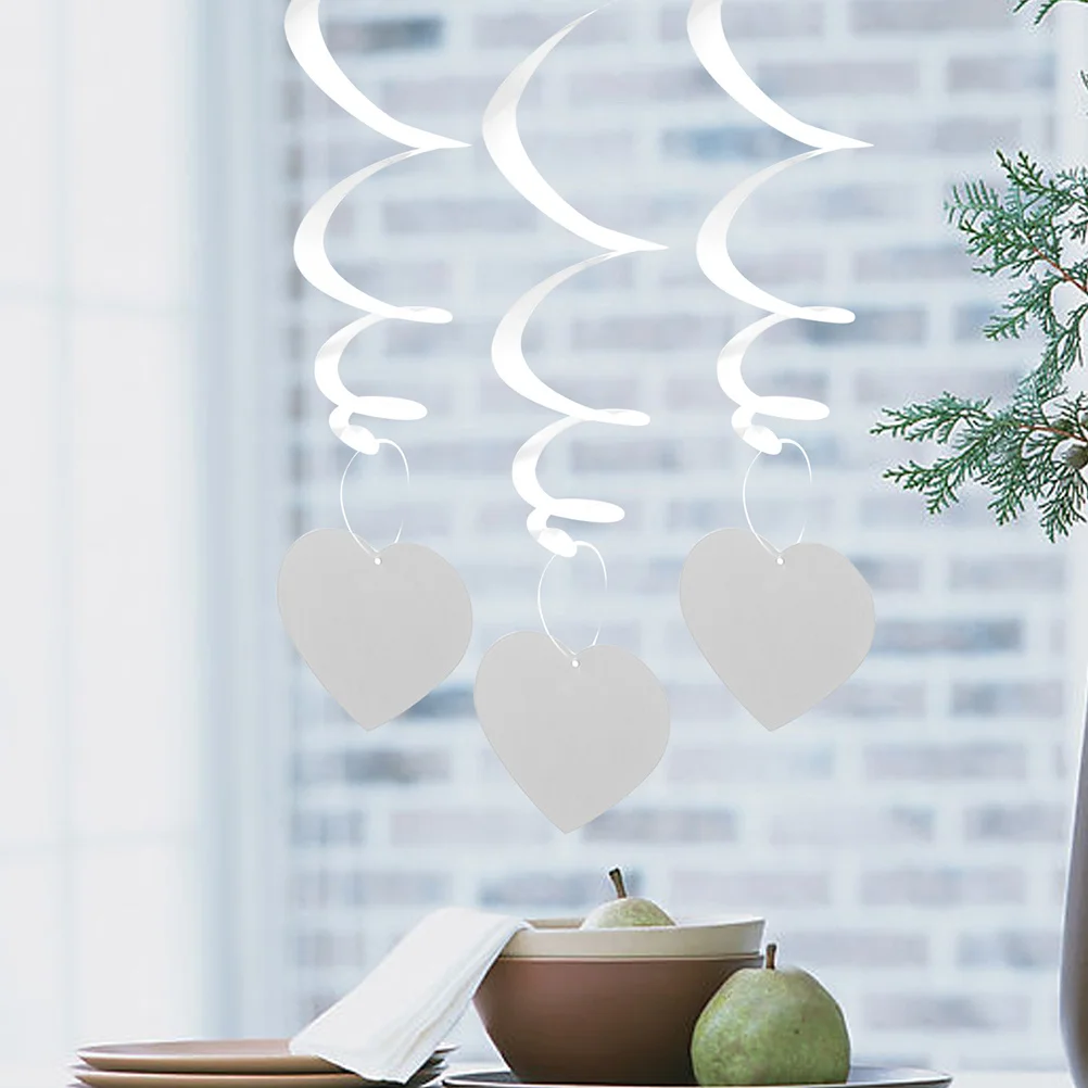 

6Pcs Love Hanging Swirl Heart Spiral Decorations 90Cm Easy Hang Party Wedding Birthday Festival Decor Love Hanging Swirl