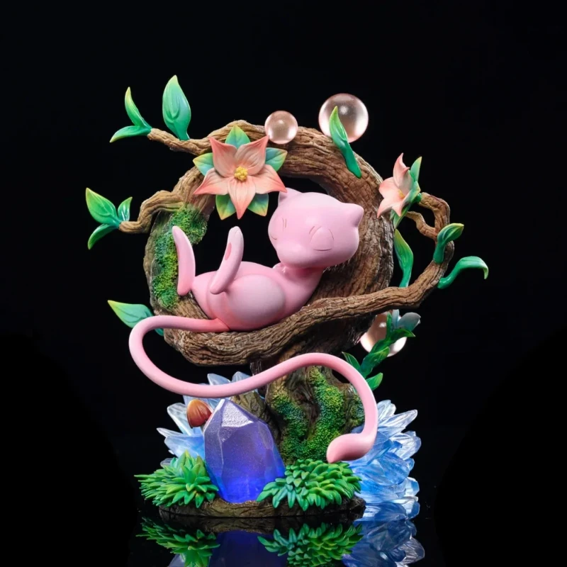 

PokéMon Sleeping Mew Small Scene Statue Model, Anime Peripheral Figurine, Collectible Action Figure, Desktop Decoration Gift