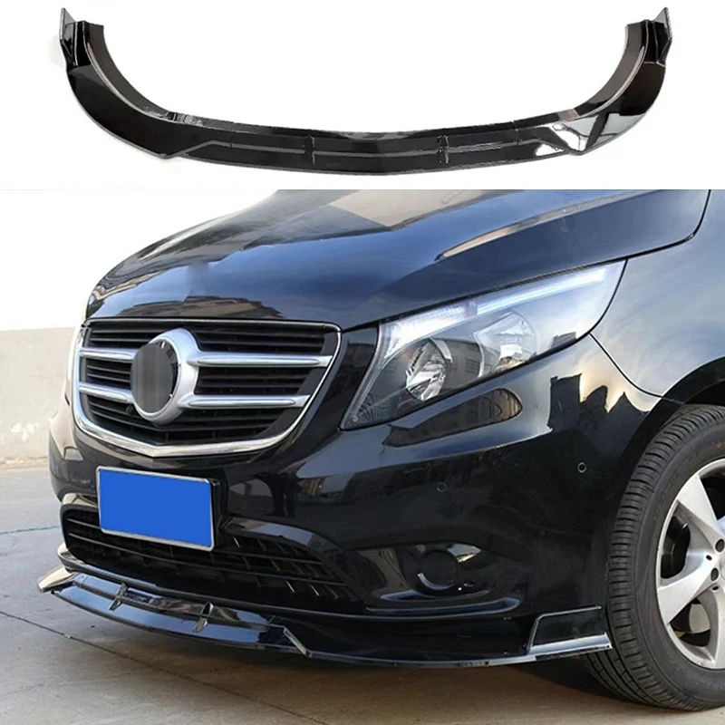 For Mercedes-Benz Vito W447 V260 200 220 250 2016-2023 Front Bumper Lip Splitter Diffuser Body Kits Spoiler Bumper Protector