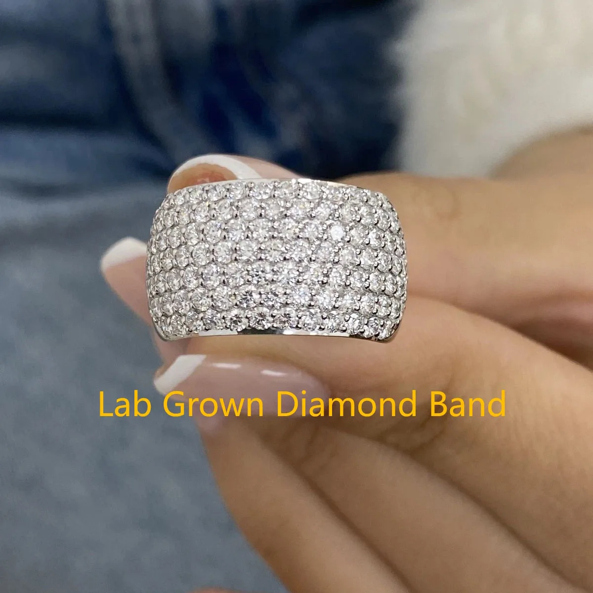 

Платиновое кольцо с куполом 950, круглое, выращенное в лаборатории бриллиантами, набор микровизов DEF VS-VVS 1,9 карата, мужское обручальное кольцо, ювелирные изделия высокого качества