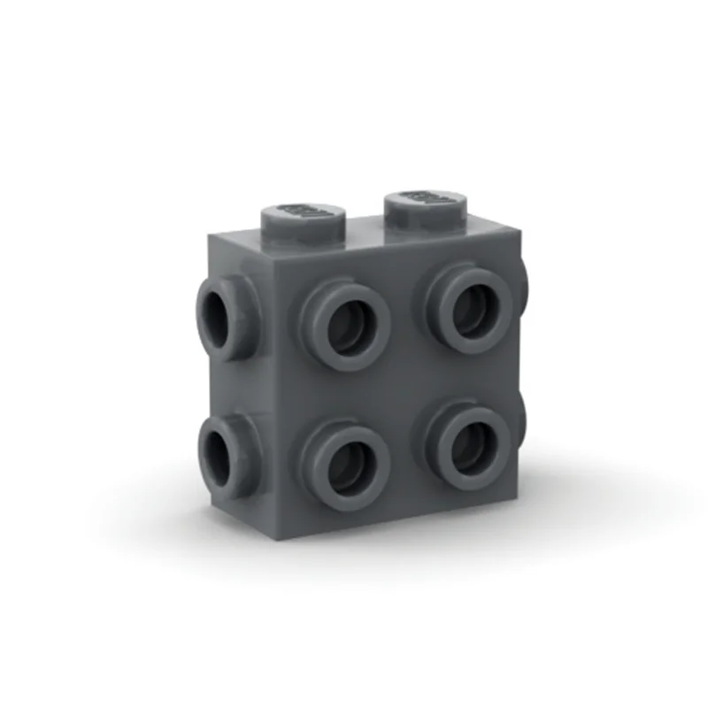 10개 67329 개조형 1x2x1 블록 키트 2/3 측면에 스터드가 있는 입자형 아이디어 교육용 장난감 어린이 생일 선물