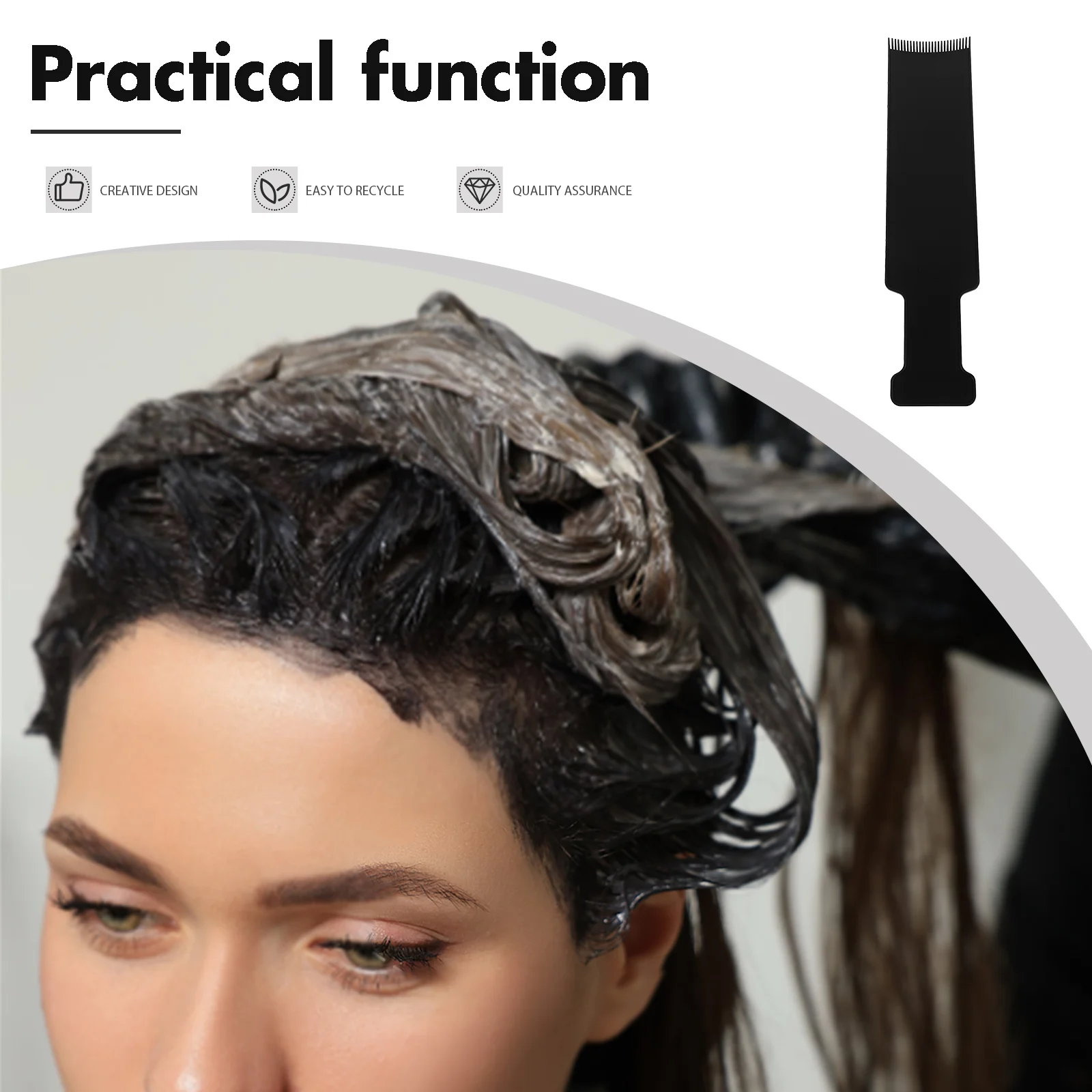 2 قطعة صالون تصفيف الشعر تسليط الضوء على مجلس مشط مجموعة متعددة الوظائف أدوات صبغ الشعر النفط قضيب المصمم الأساسية #6