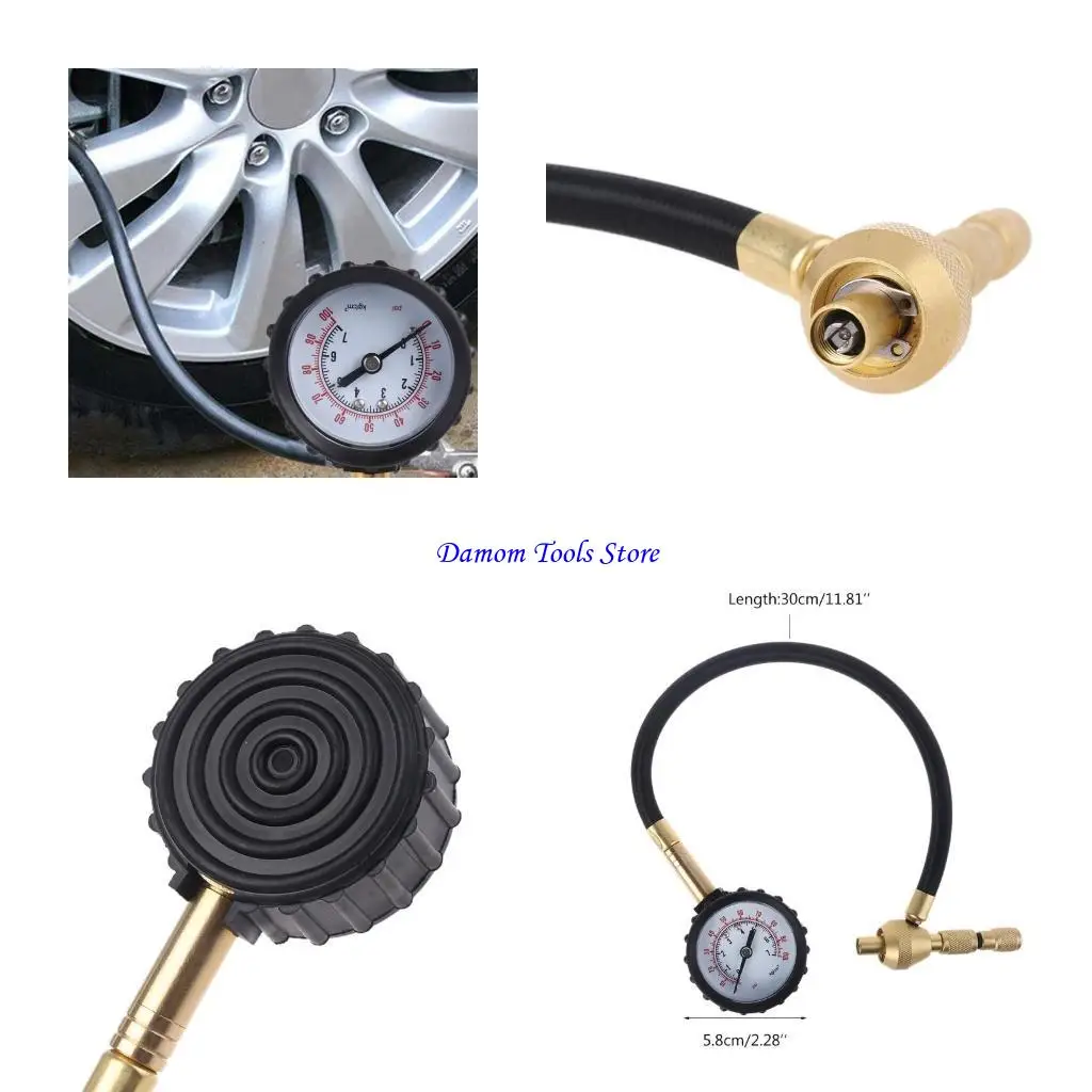 

57BE Профессиональный быстрый воздушный дефлятор для шин, манометр 100 фунтов на квадратный дюйм для со специальным патроном для