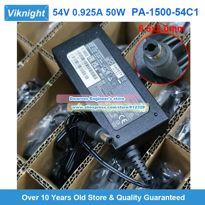 Genuine PA-1500-54C1 AC Adapter 341-101295-01 54V 0.925A 50W Liteon for Cisco Meraki Power Supply 6.5x3.0mm