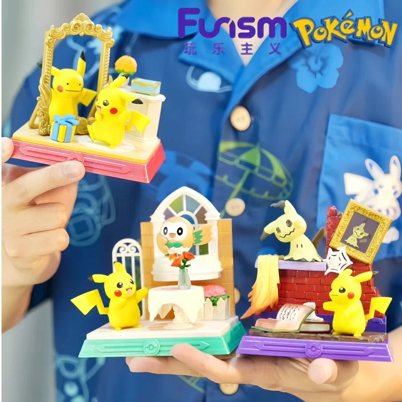 hot-funism-genuine-pokemon-pikachu-and-its-friends-series-blind-box-kawaii-pvc-desktop-ornaments-collectible-figurines-model-toy