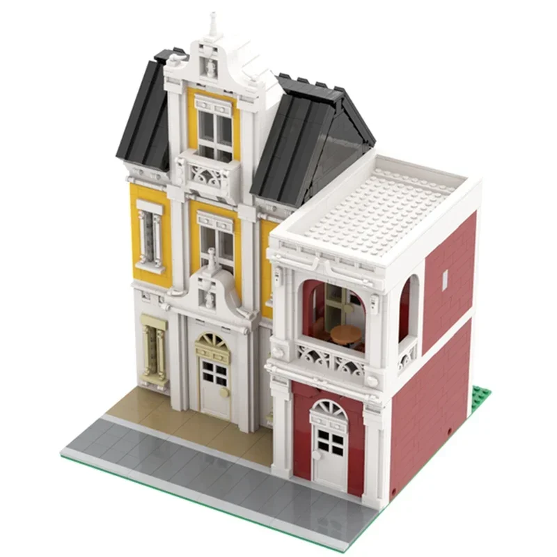 City Street View Model Moc Bouwstenen Moderne Tuinwinkel Technologie Modulaire Blokken Cadeau Kerst Speelgoed Diy Sets Assemblage