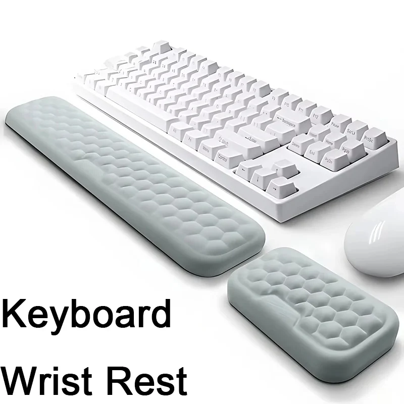 Ergonomic Keyboard Mouse Wrist Rest Office Typing Protection Relax Wrist Memory Foam Keyboard Mouse Pad Computer Laptop Desk Mat