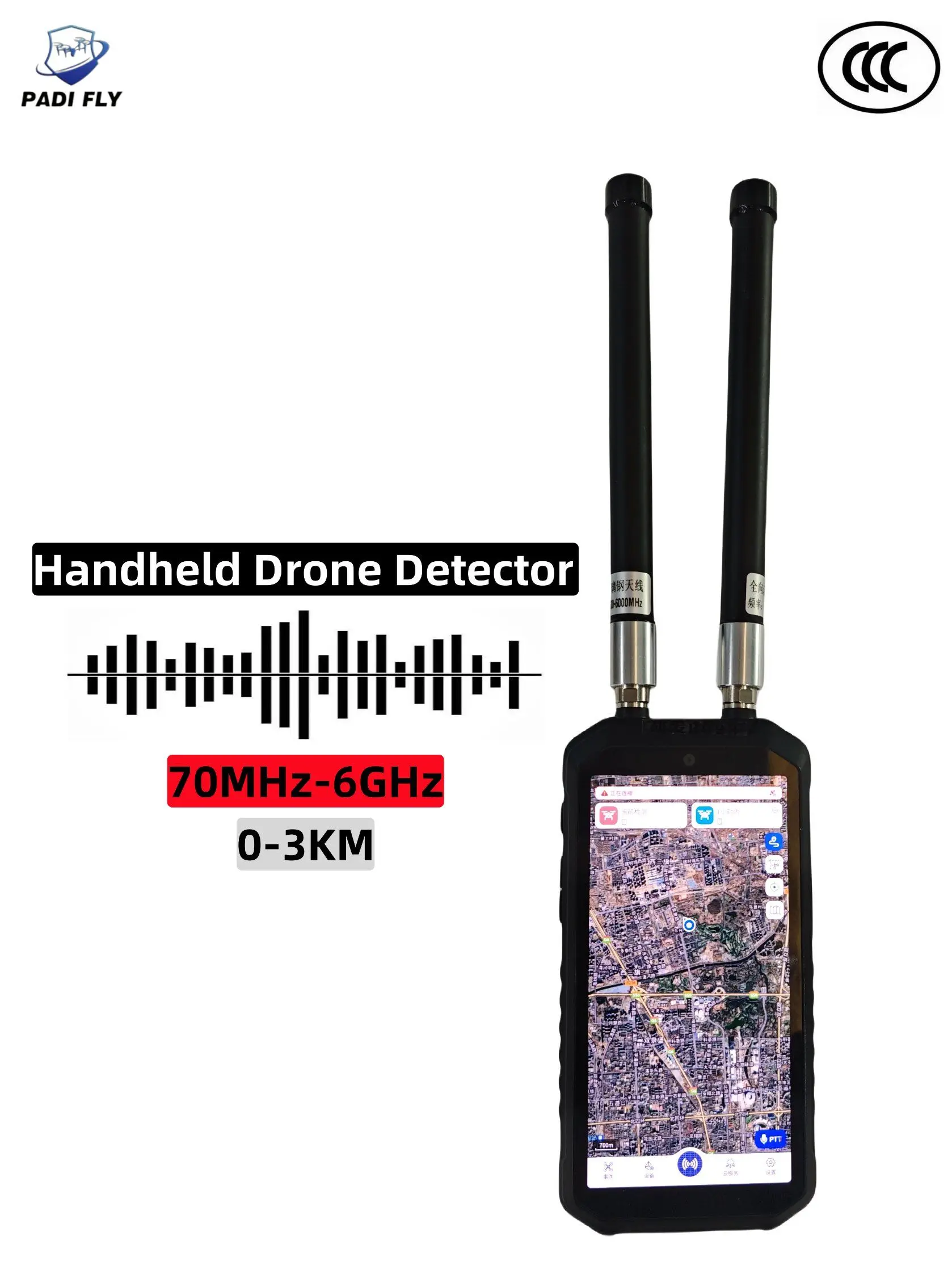 Portable Durable Handheld Alarm Security & Protection Product With Detection Positioning And Protective Function