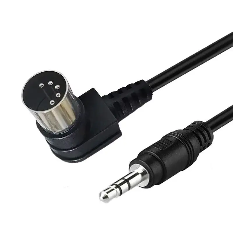90 Degree Right 5 Pin Din MIDI Plug 3.5mm Connection Male To Male Stereo Jack Audio Extension Cable 150cm 1.5m 3m High Quality