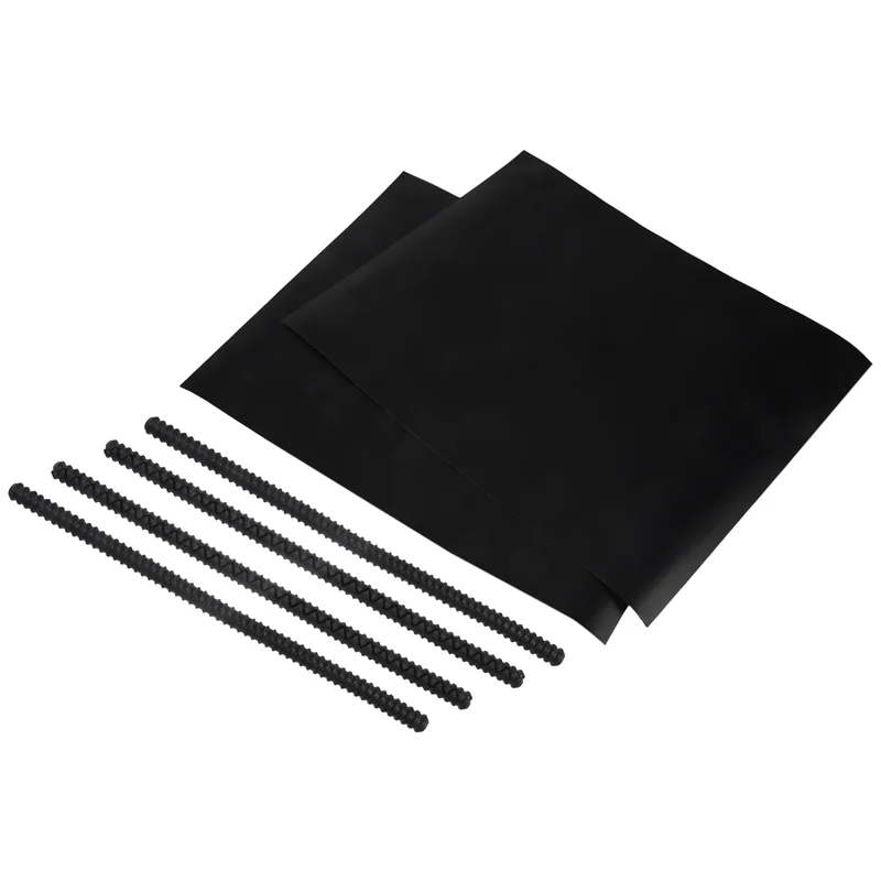 

2025 Trend4 Pcs Oven Shelf Silicone Rack Guard + 2 Pcs Non Stick Oven Liners Mat For Keeping Oven Clean And Protecting