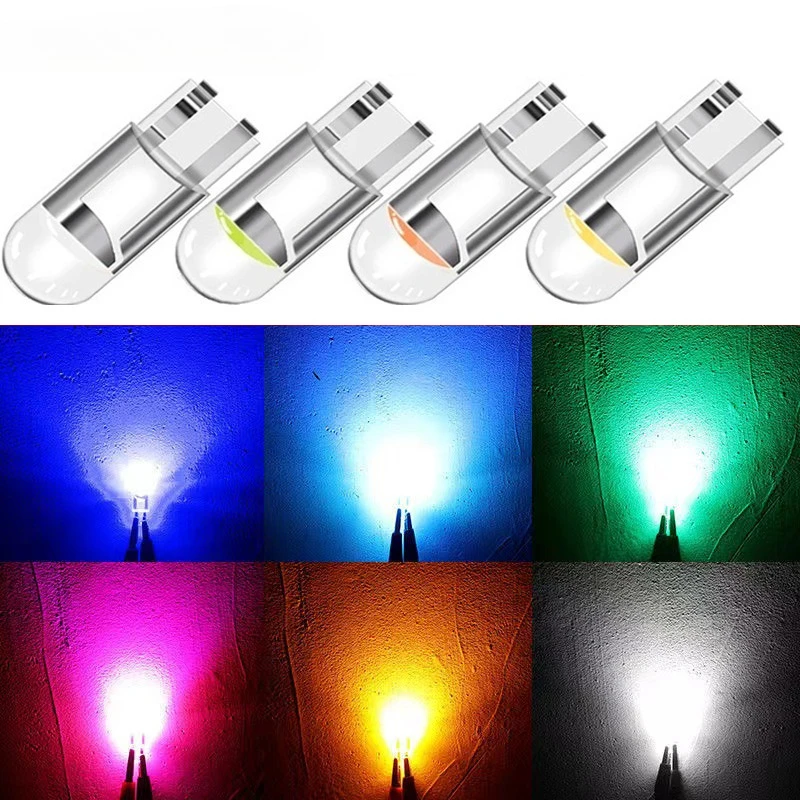 10Pcs T10 Led Bulb W5W 194 168 LED Car Interior Light Wedge Parking Light Side Door Bulb Instrument Lamp Auto License plate