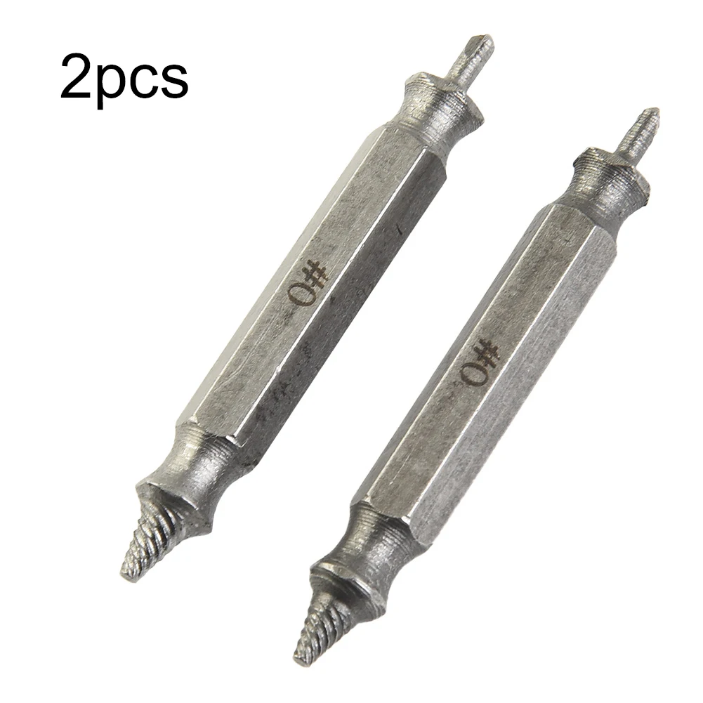 2pcs Damaged Screw Extractor Drill Bit Set Stripped Broken Screw Bolt Remover Extractor Easily Take Out Demolition Tools 2-3mm