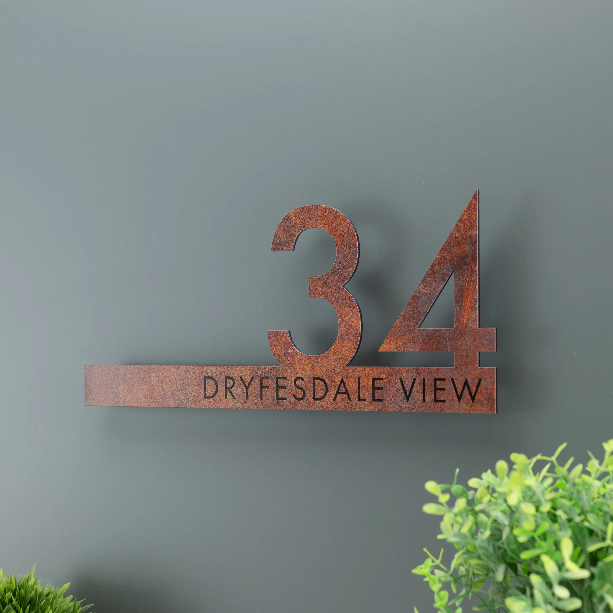 Elevate Your Home's Exterior with Personalized Nordic Rust Texture Floating Number Sign Acrylic Letters House Numbers Address