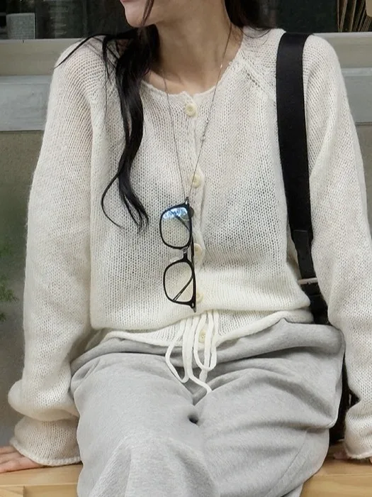 Suéter coreano Sle con botones para mujer, abrigo, nuevo modelo de otoño, ropa de punto con diseño que se pega a la cintura