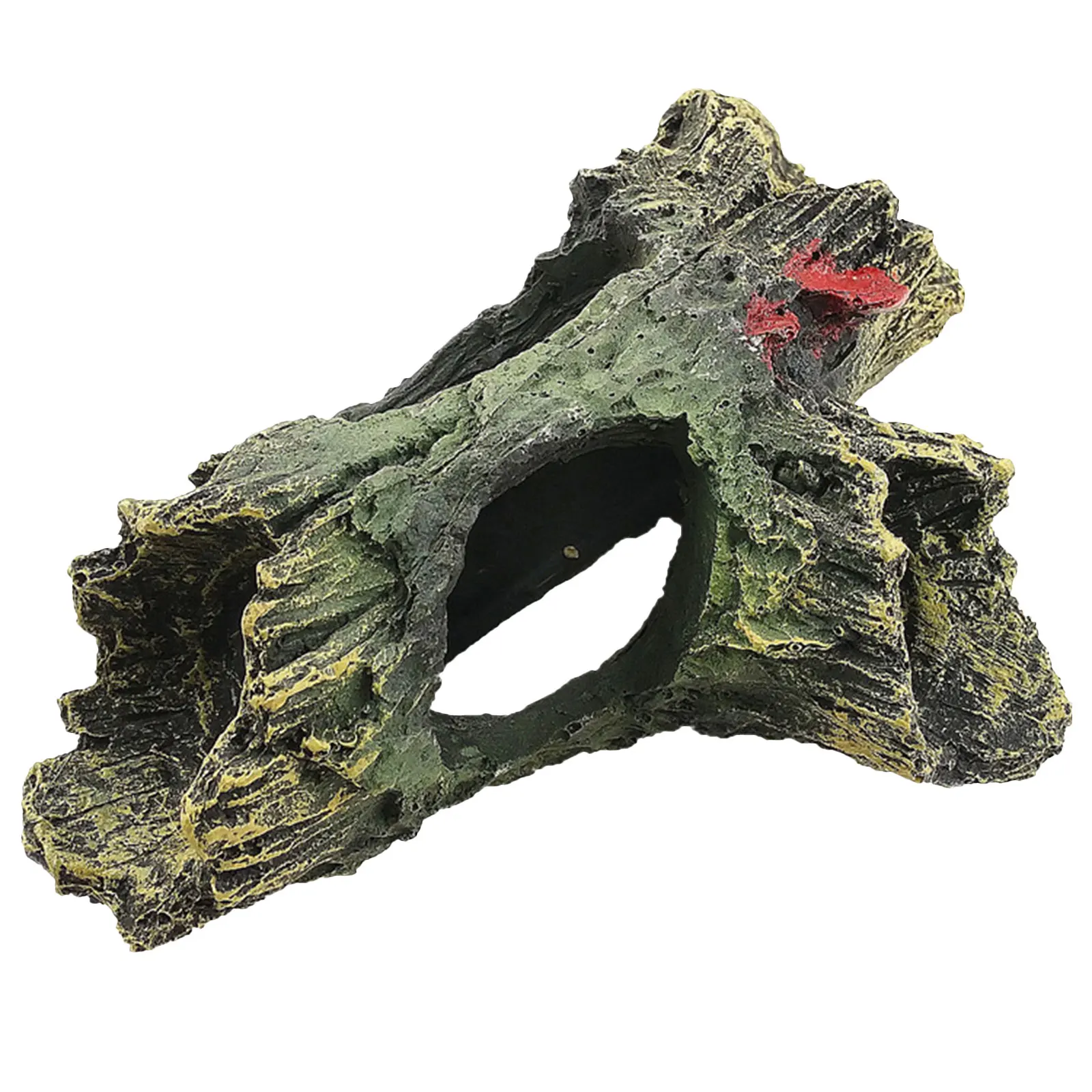 Aquarium Hollow Tree Tunnel Cave Ornament Fish Reptile Hiding Shelter For Aquarium Fish Tank Landscaping Decoration Background