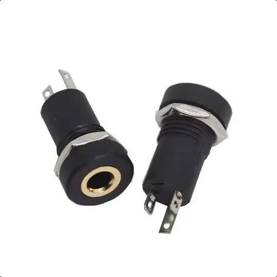 【10-1PCS】3.5mm 3 Pole Audio Jack Socket Female Stereo Connector Solder Panel Mount With Nuts 3.5 Headphone Jack PJ-392A 3Pin