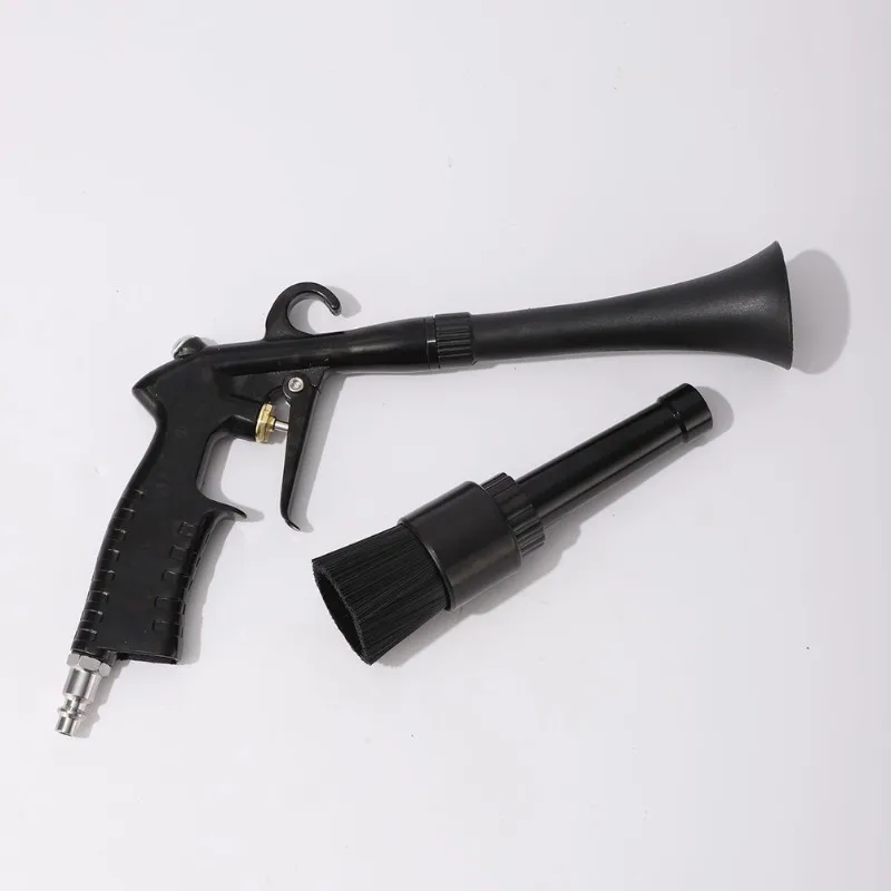 

【НОВЫЙ ГОД】Пистолет для очистки с щеткой, автомобильный пистолет высокого давления для сдувания воздухом, быстро удаляет грязь и пыль