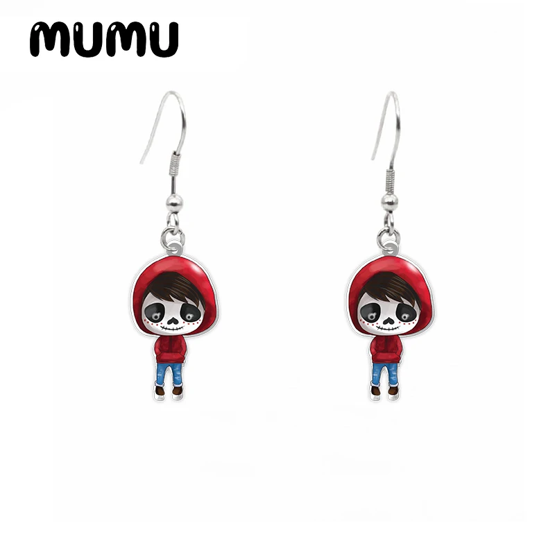 2024 New Coco Miguel Love Music Dangle Earring Funny Acrylic Earrings Handmade Jewelry Epoxy Resin Fish Hook Earring