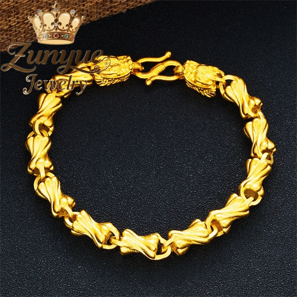 

High-End Sand Gold Dragon Head Bracelet Luxury Quality Jewelry Best Selling Fashion Jewelry Exquisite Elegant Charms Popular