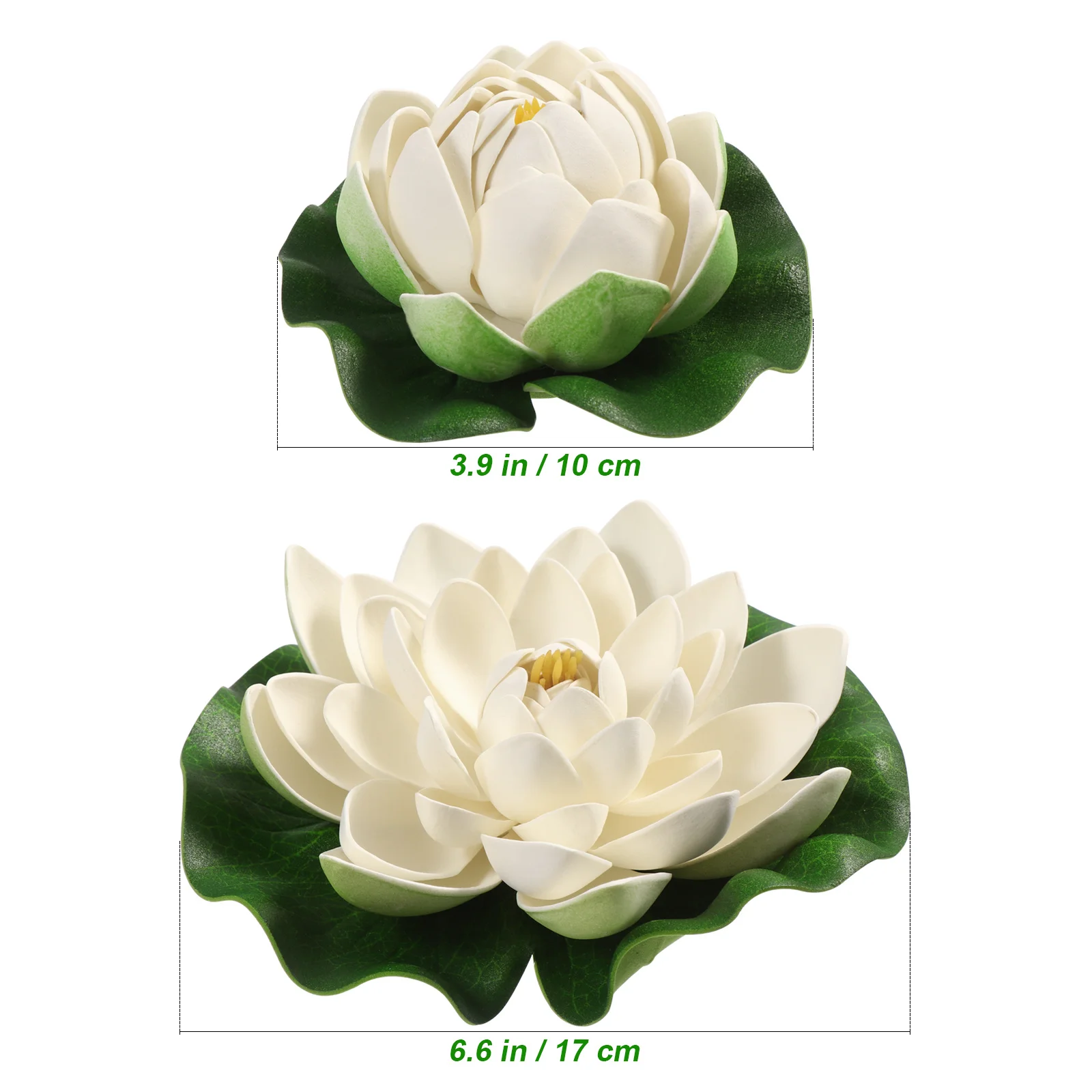 6個入り ホワイト 人工睡蓮 浮遊池の花飾り フェイク蓮の葉 水槽 プール 庭 室内 屋外用