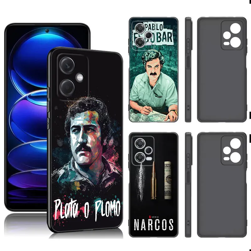 Pablo Escobar Black Silicone Phone Case For Xiaomi Redmi Note 9 10 11 11S 11T 12 13 Pro 5G Plus 9S 10S 12S