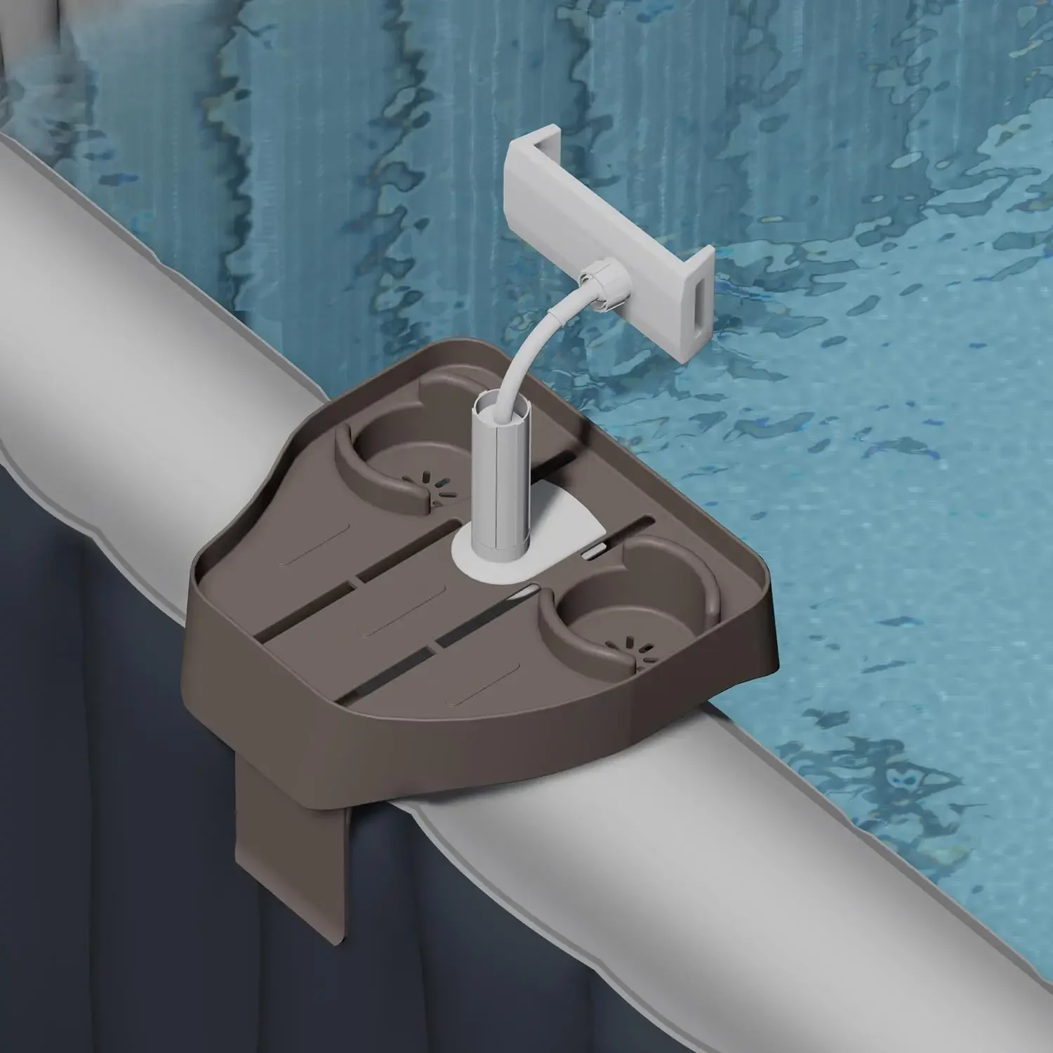 

3-In-1 Adjustable Hot Tub Tray Table With Cup Holder Phone Holder Fits For Outdoor Inflatable Pools/Spas