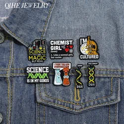 Science Chemist SeriesEnamel Pins Custom Beaker Microscope Brooches Decorative Backpack Clothes Lapel Badge Jewelry Gifts Pins